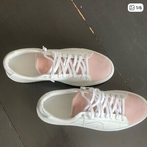 Oliver Cabell Pink and White Sneakers